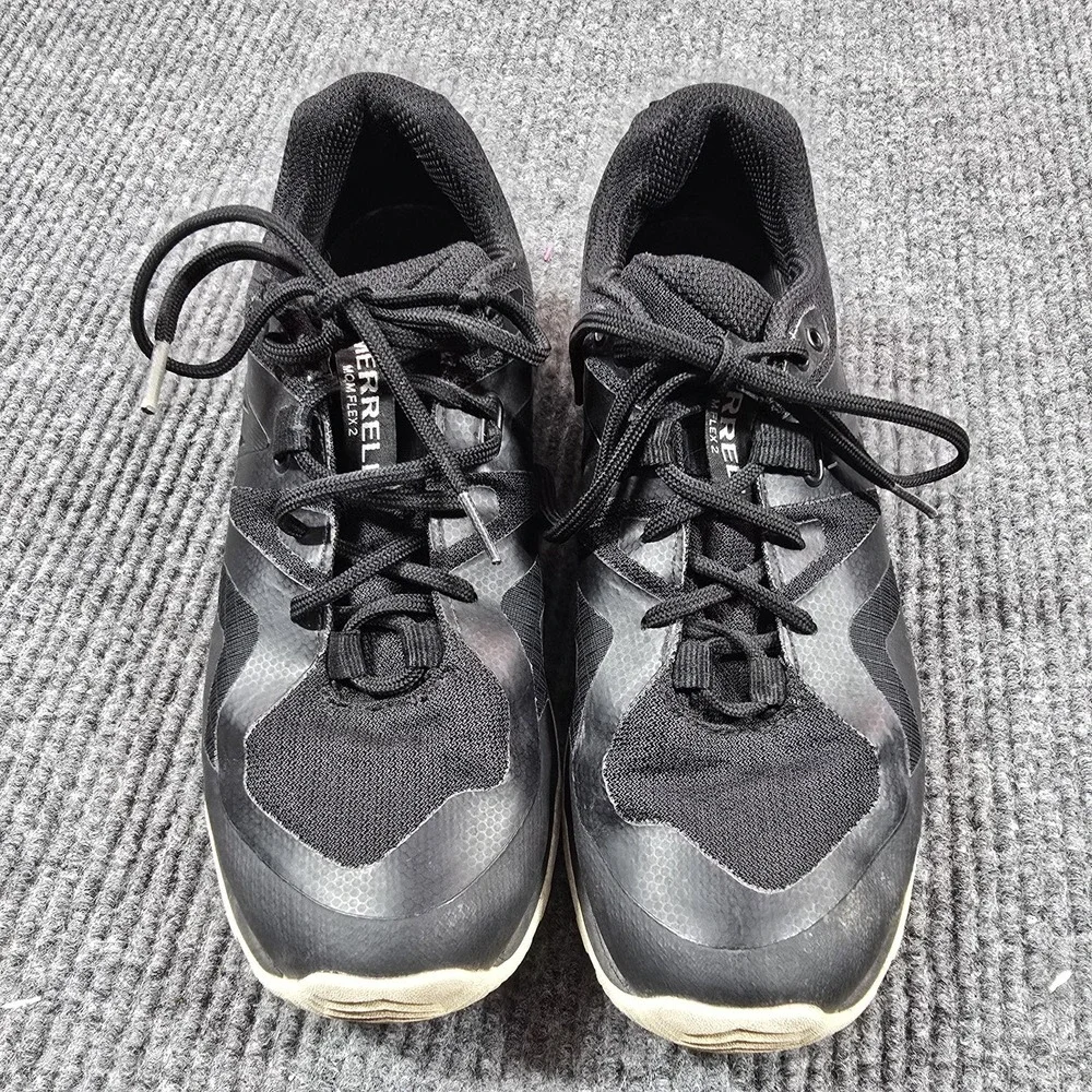 Merrell Trail Running Shoes Womens‎ Size 9.5 Black MQM Flex 2 Lace Up J034260